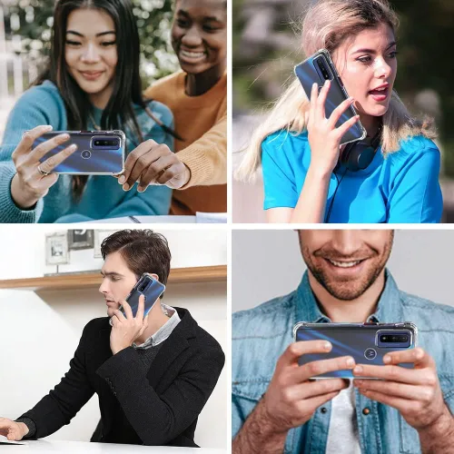 Vista 3 de Funda para Moto G Play 2023: Funda y protector de pantalla para Moto G Pure y protector de pantalla, a prueba de golpes, transparente, delgada