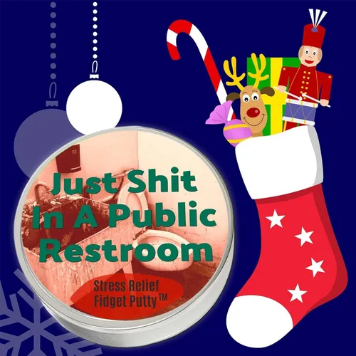 Vista 8 de Just Sh*t in a Public Restroom Stress Putty – Divertida broma de baño – Masilla de terapia novedosa para los amantes de los viajes – Rojo, juguete