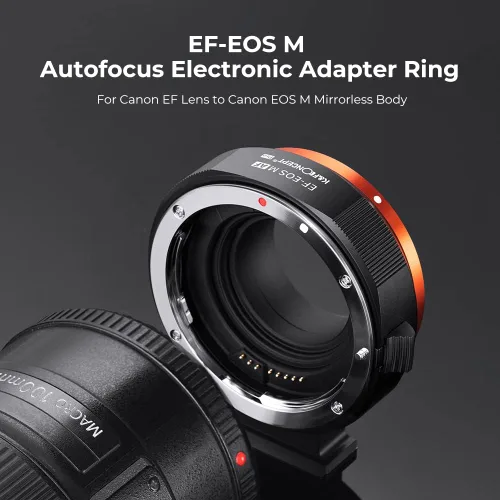 Vista 2 de Adaptador de lente electrónico EF/EF-S a EOS M, anillo adaptador de montaje de lente de enfoque automático K&F Concept compatible con lentes