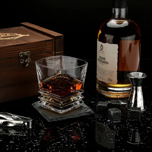 Vista 8 de EXREIZST Juego de Regalo de Piedras de Whisky - Regalos de Whisky para Hombres, Rocas de Whisky de Granito Refrigerantes, Juego de Caja de Regalo