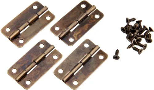 Vista 5 de Bisagra de hardware 20 unids latón antiguo gabinete bisagras de puerta para muebles joyería caja de madera bisagra muebles accesorios de hardware