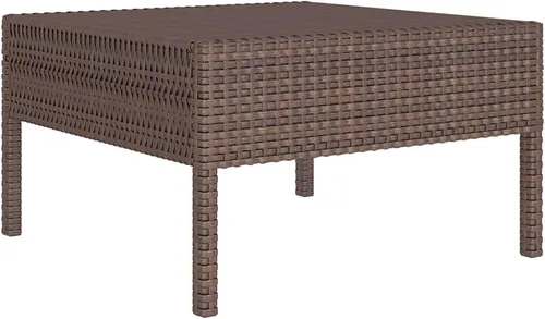 Vista 5 de 3-Piece Modular Outdoor PE Rattan Garden Sofa Set, Brown