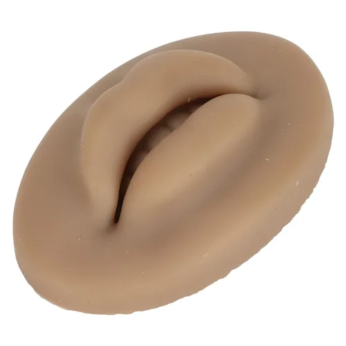 Vista 5 de Labios de silicona 3D semipermanentes de tacto real con imitación para labios de entrenamiento, lengua de oído, boca de ojos, silicona 3D