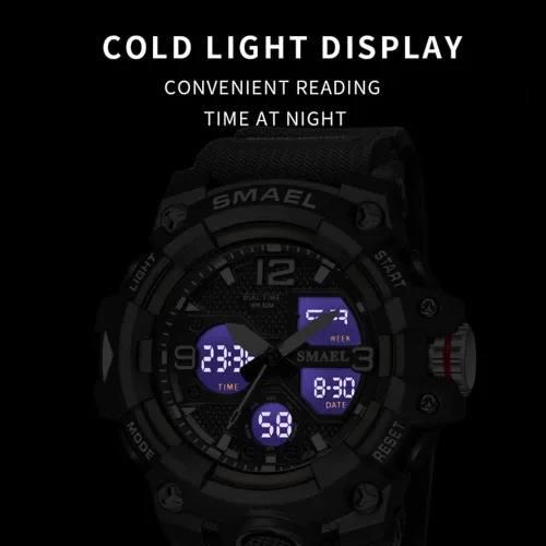 Vista 3 de TOSTAR Mens Sports Digital Analog Watch with LED-White Backlight 50m Waterproof Military Wtaches for Men
