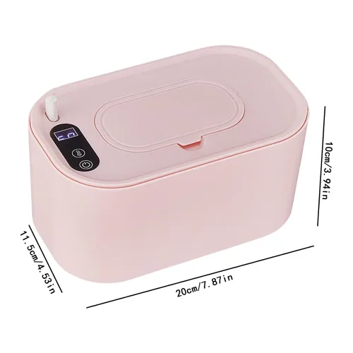 Vista 5 de Dispensador de toallitas húmedas – Calentador de toallitas para bebés, dispensador de toallitas portátil de gran capacidad, control de temperatura