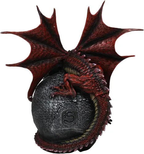 Vista 4 de Ebros Gift Infección T-Virus Calavera Zombie con Dragón Rojo Bio Evil Wyvern Dragón Decorativo Joyero Figurita Fantasía Calabozos y Dragones Arte
