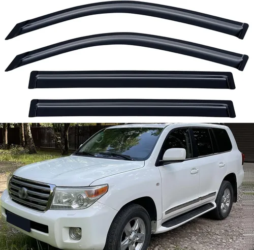 Vista 107 de YQAUTEC - Viseras para ventana, protectores contra la lluvia, compatibles con Subaru WRX 2015-2021, deflectores de viento para ventanas, viseras