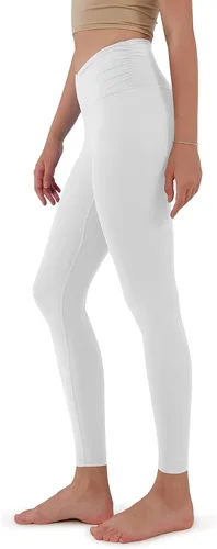 Vista 3 de ODODOS - Leggings de cintura cruzada para mujer diseño con bolsillo interno para yoga deportes gimnasia o entrenamiento pantalones deportivos