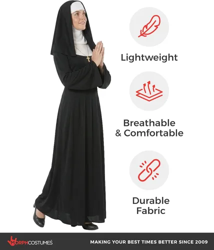 Vista 7 de fun shack Disfraz de monja para mujer, traje de monja, disfraces