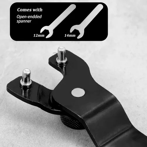 Vista 4 de Llave amoladora universal ajustable, acero al carbono para varias amoladoras angulares, llave para amoladora angular de 4, 5, 6, 7 y 9 pulgadas