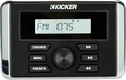 Vista 2 de Kicker 46KMC3 Centro multimedia estilo medidor resistente a la intemperie con Bluetooth