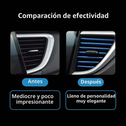 Vista 3 de Ziciner 20 Piezas Tiras Decorativas de Aire Acondicionado de Automóvil, Impermeables, Flexibles, para Salida de Ventilación Automática, Borde