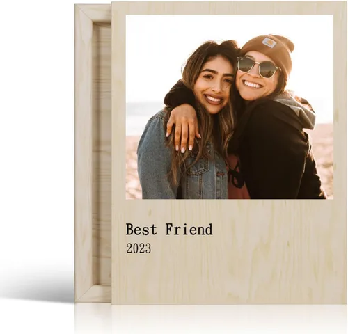 Vista 8 de Regalos de cumpleaños de mejor amiga para mujeres, regalos personalizados para mejor amiga hermana, impresiones de madera personalizadas con fotos