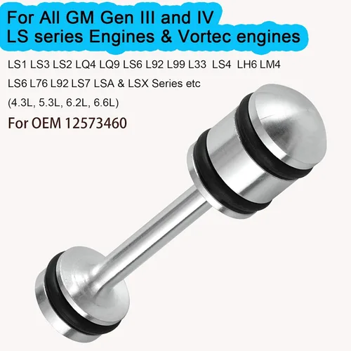 Vista 2 de LS Billet Tapón Trasero de Galería Desviador de Aceite Barbell compatible con GM Gen III y IV LS1 LS3 LS2 LQ4 LQ9 LS6 L92 L33 L99 Desviador