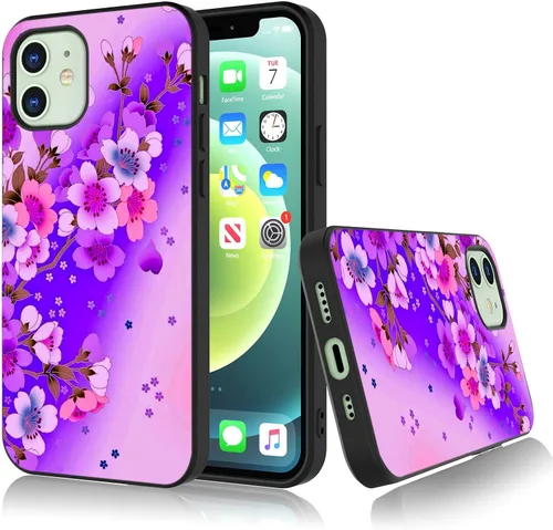 Vista 11 de Bcov Funda para iPhone 13, funda protectora de silicona suave a prueba de golpes con diseño de girasol de mariposa colorida para iPhone 13 Girasol