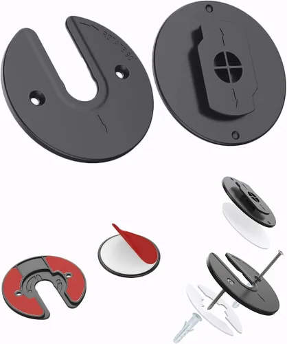 Vista 3 de Soporte de pared universal para tableta, ajustable, giratorio de 90 grados, apto para iPad/Kindle/e-Reader y más (paquete de 2) (negro)