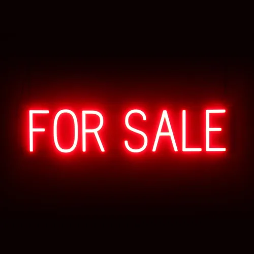 Vista 27 de SpellBrite Letrero de venta para empresas Señales relacionadas con la venta con aspecto de neón, luces LED blancas 16.3 x 6.3 pulgadas Blanco
