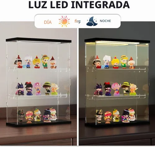Vista 4 de DuvinDD - Vitrina acrílica para coleccionables, con luz LED