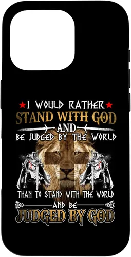 Vista 20 de I Would Rather Stand with God Knight Templar Case for iPhone 17