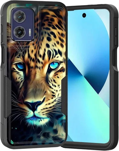 Vista 140 de para Moto G Play 4G 2024, funda de dos capas híbrida resistente y a prueba de golpes, PC duro + silicona suave protectora para Motorola Moto G Play
