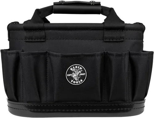 Vista 2 de Klein Tools 58886 Bolsa de herramientas, poliéster, 7 bolsillos con agujeros de drenaje