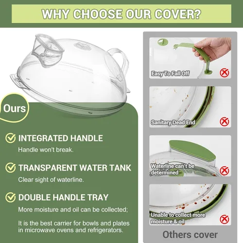 Vista 5 de Mango integrado transparente de vapor de agua con cubierta