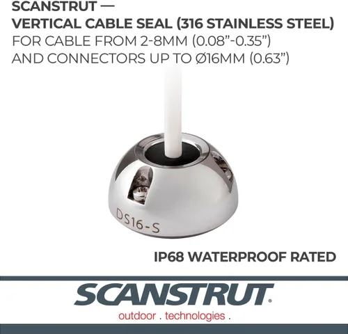 Vista 2 de Scanstrut DS16-S Mini Sello de Cable para Conectores a 0.63" y Cables 0.08"-0.35" - Acero Inoxidable
