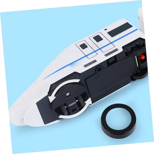 Vista 6 de Tren eléctrico para edades Locomotora educativa de alta velocidad con pistas a presión, material plástico, diversión y vástago interactivo para niños