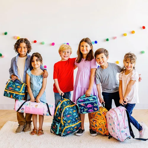 Vista 2 de Wildkin Mochila infantil de 15 pulgadas para niños y niñas, perfecta para viajes escolares en la escuela primaria, cuenta con respaldo acolchado