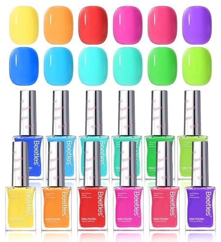 Vista 9 de Beetles - Juego de esmalte de uñas rosa, Prisma del Amor 12 colores, juego de esmalte de uñas primavera, salón, larga duración, DIY, uñas rosas