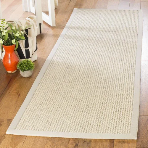Vista 16 de SAFAVIEH Natural Fiber Collection NF475B - Alfombra para pasillo, 2 pies 6 pulgadas x 8 pies, beige, sisal y lana, diseño tejido con borde