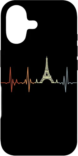 Vista 32 de My Heart Beats For Paris France Eiffel Tower Case for iPhone 16