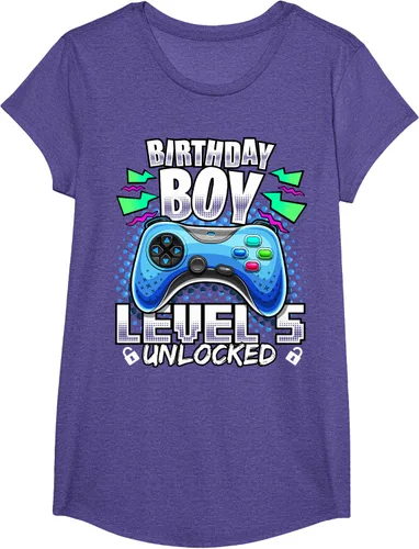 Vista 17 de Camiseta para niños con diseño de videojuegos desbloqueados de nivel 5 Negro