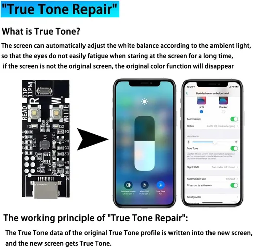 Vista 5 de para iPhone 11 PRO Reemplazo de pantalla OLED de 5.8" (A2160, A2217, A2215), con reparación True Tone, Face ID, Kit de reparación de pantalla 3D
