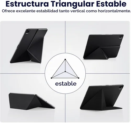 Vista 7 de PITAKA Funda para iPad Pro de 11 pulgadas, compatible con iPad Air M3/M2 de 11 pulgadas (4ª-7ª generación) y iPad Pro de 11 pulgadas Negro