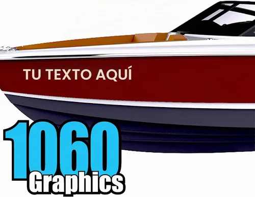 Vista 17 de Calcomanías de vinilo personalizadas con números y letras de barco (dos calcomanías)