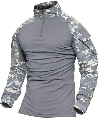 Vista 2 de HARGLESMAN Men's Tactical Military Suits Long Sleeve Uniforms Combat Shirt and Pants with Knee Pads ACU