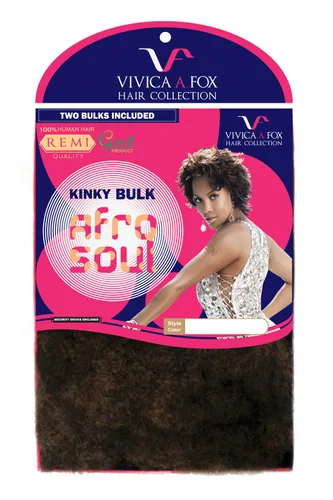 Vista 5 de Vivica A Fox Hair Collection HKBK16-V - Extensión de cabello humano rizado afro a granel, 1, 5.8 onzas