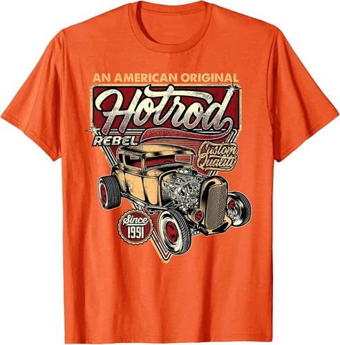 Vista 64 de Camiseta vintage Hot Rod Speed and Power para hombre Asphalt Grey
