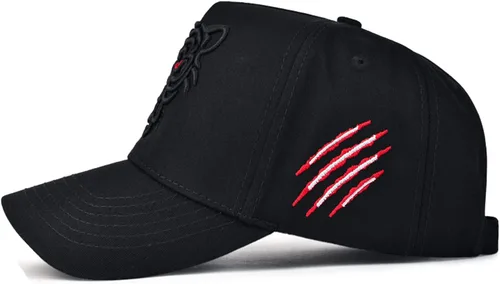 Vista 3 de Gorra de béisbol con diseño de tigre para camioneros, estilo hip hop, diseño de animales, bordado, para ampliar la parte superior dura