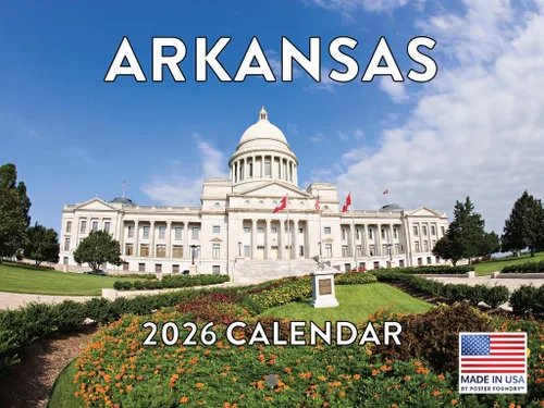 Vista 196 de Calendario de Alabama 2026 para pared, 12 meses, mensual, recuerdos escénicos de AL Hecho en Estados Unidos