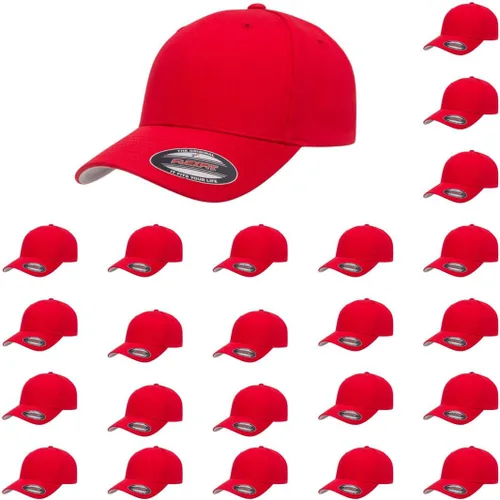 Vista 43 de Flexfit 5001 - Gorra de béisbol de sarga de algodón, 6 paneles Negro