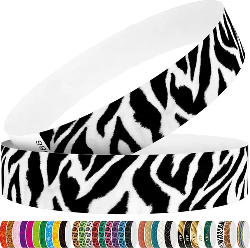 Vista 36 de Tyvek - Pulseras para eventos, diseño creativo de color, pulseras de papel de 3/4 pulgadas, paquete de 250 unidades para fiestas, agrupaciones, Negro