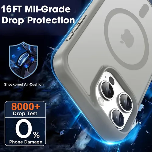 Vista 492 de MOCCA - Funda magnética resistente para iPhone XR de 6.1 pulgadas, compatible con MagSafe, funda con protección contra caídas de grado militar