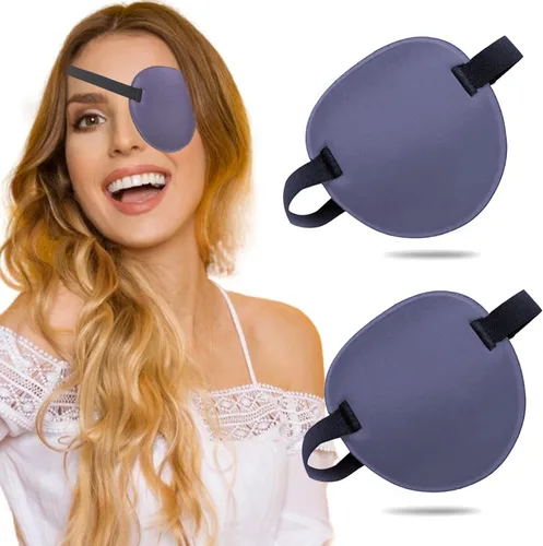 Vista 11 de 2 parches oculares ajustables para tratar la ambliopía u ojo vago, válidos para el ojo derecho o izquierdo, color negro