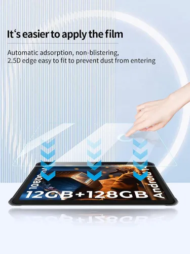 Vista 6 de Protector de pantalla para tableta HOTWAV R8 resistente Android de 14 a 10.1 pulgadas HD+ impermeable, UYRUREL antiarañazos, dureza 9H, sensible al
