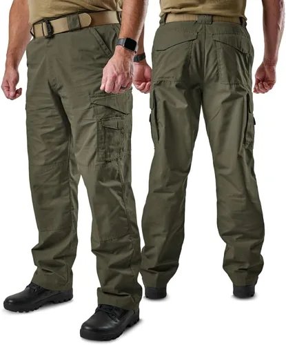Vista 24 de Tru-Spec Pantalones tácticos originales 24-7 para hombre, pantalones de trabajo CCW Cargo resistentes al agua con estructura robusta y aberturas