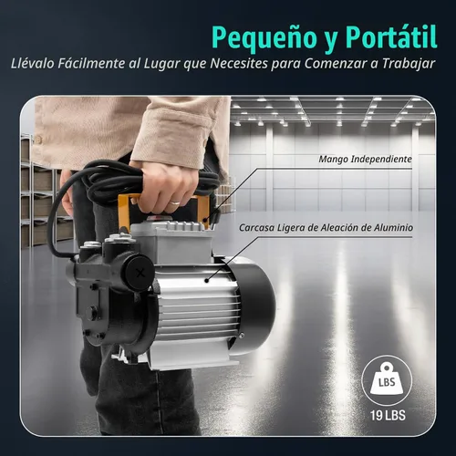 Vista 7 de Bomba de aceite eléctrica autocebante de 110 V CA, bomba de transferencia de combustible de 550 W, bombas de biodiésel de queroseno diésel