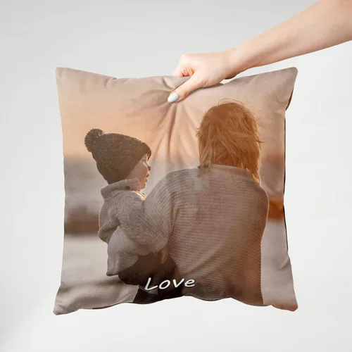 Vista 6 de Almohada personalizada con foto y texto - Regalo conmemorativo personalizado para la familia, aniversario, boda, almohada decorativa de 16 x 16