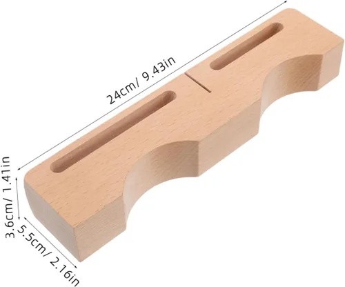 Vista 2 de Kisangel Wooden Frog Instrument with Mallets Light Yellow Percussion Block for Adults Ergonomic Design for Comfortable Handling for Musical